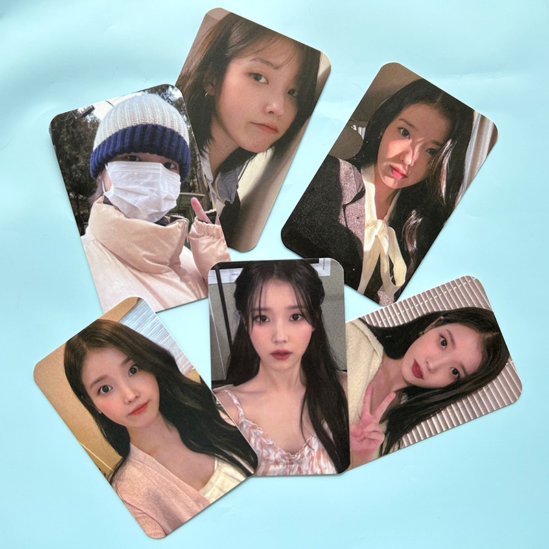 6pcs /set Merek IU UAENA Cincin Photocards Kartu Lomo Kpop Postcards