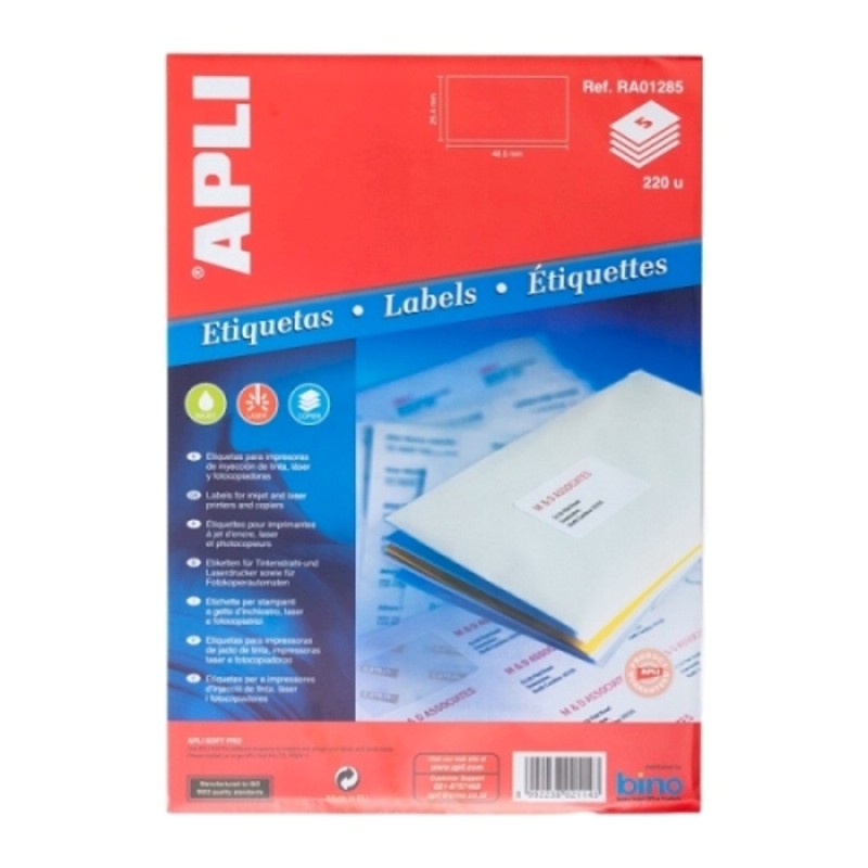 

[Artomas] APLI Label White Paper 48,5 X 25,4MM 220 unit RA01285