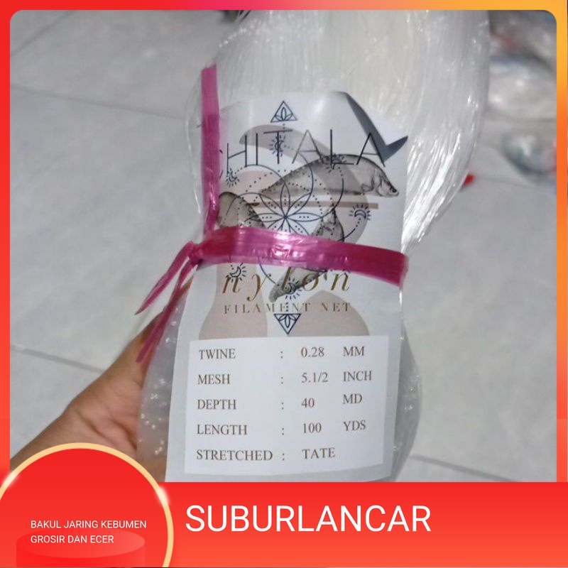Jaring ikan senar 5½ inchi 0.30 35md/100yds tate jaring ikan bawal pukat ikan