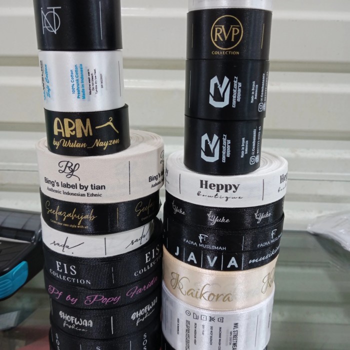 

LABEL BAJU MURAH CUSTOM - satin, 1,3cm