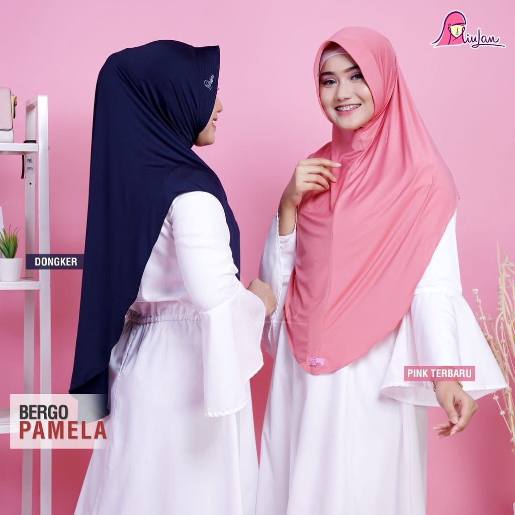 Miulan Hijab Dewasa Bergo Pamela Bahan Jersey