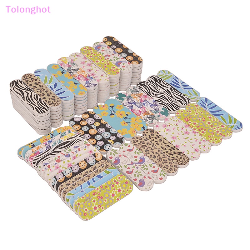 Tolonghot&gt; 50 Pcs Mini Kuku Spons File Buffer Block Double Color Buffing Sanding File Pedicure Manicure Alat Gel Perlengkapan Aksesoris well