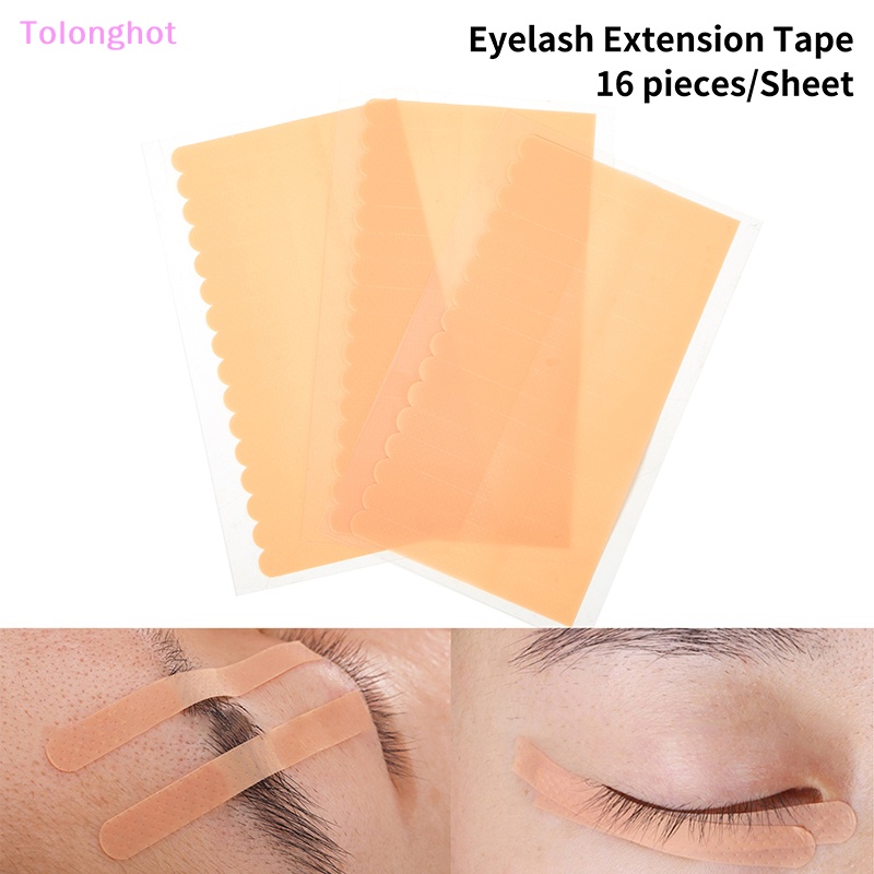 Tolonghot&gt; 160pcs/10lembar Pita Ekstensi Bulu Mata Tape Perekat Bernapas Penutup Mata Tangan Alat Make Up Penutup Mata Untuk Sumur Ekstensi
