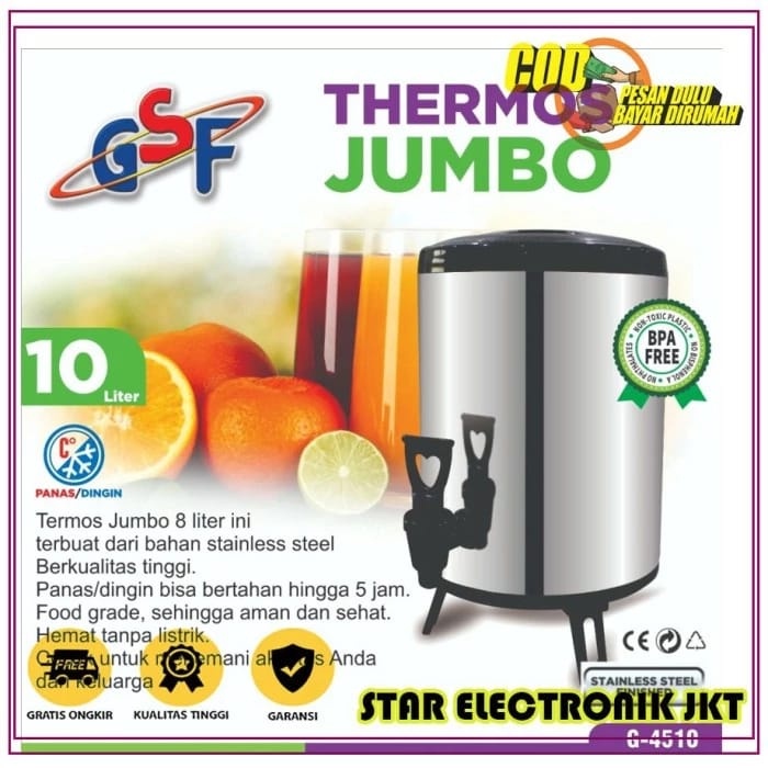 

Thermos Air Panas / Dingin JUMBO 10Liter GSF G-4510