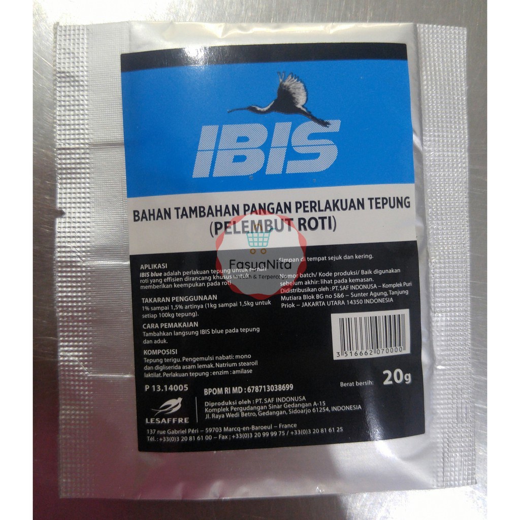 

IBIS BLUE PELEMBUT ROTI / BREAD IMPROVER 20gr