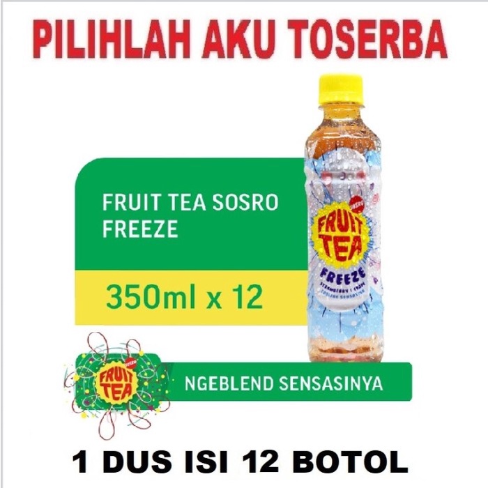 

FRUIT TEA Sosro FREEZE PET 350 ml - ( HARGA 1 DUS ISI 12 )