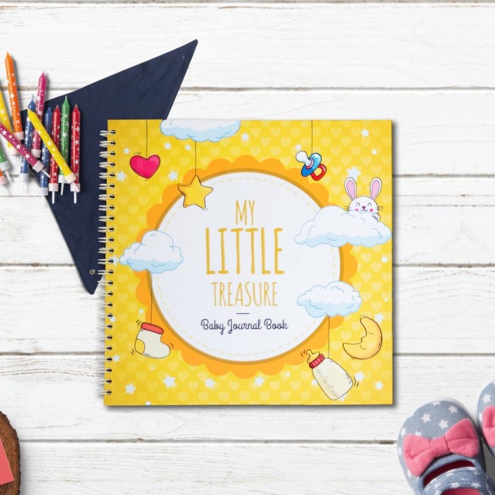 

✨BISA COD✨ -Baby Journal / Buku Bayi / Baby Book My Little Treasure (Yellow)