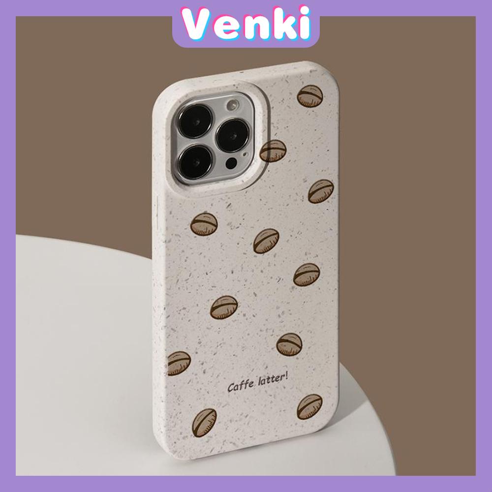 Venki - Untuk iPhone 11 Case Ramah Lingkungan Degradable Case Halus Pelindung Kulit Gandum Menyenangkan Biji Kopi Kompatibel dengan iPhone 14 Pro max 13 Pro max 12 Pro Max 11 xr xs max 7 8 Plus