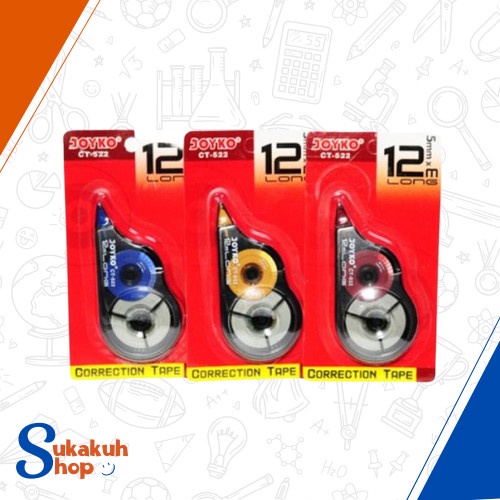 

JOYKO CORRECTION TAPE 12m TIPEX KERTAS JOYKO TIPX CT-522