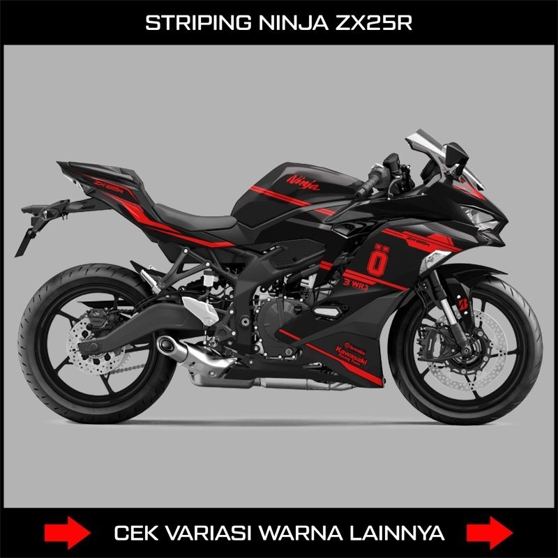 Striping Kawasaki Ninja ZX25R Livery Ohlins / Decal Stiker Motor Ninja Fi Zx25R / Decal SemiFull Zx2