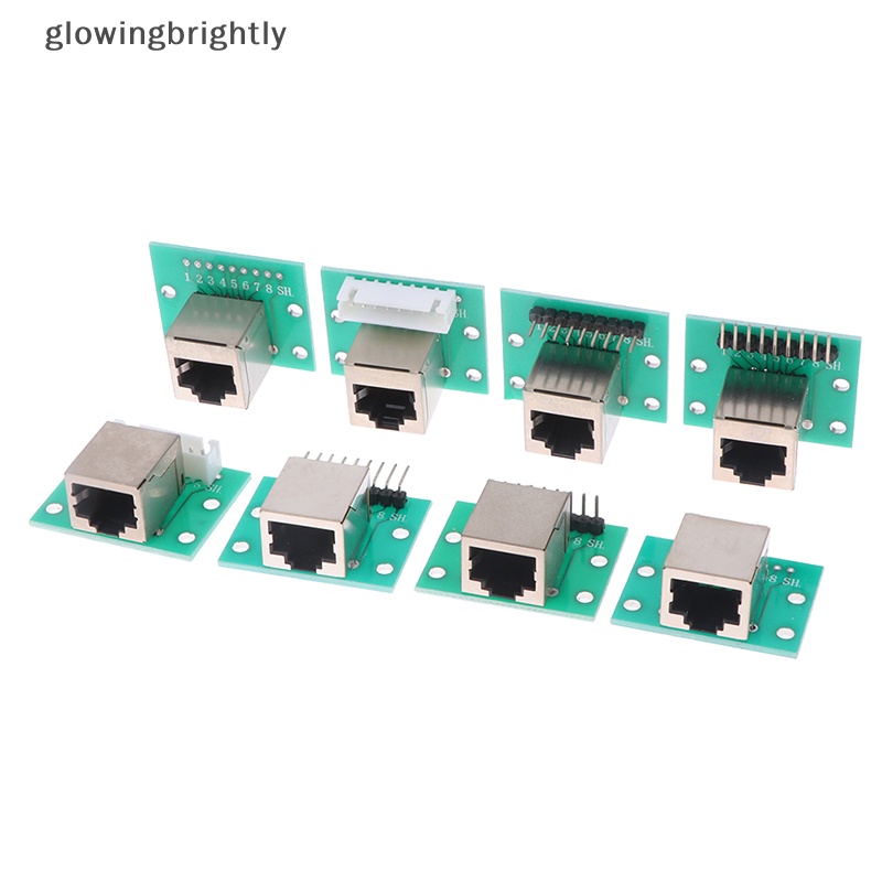 [glowingbrightly] 1pcs RJ45 Adapter Board XH2.54 Antarmuka Jaringan+Papan Breakout+Pin Header TFX