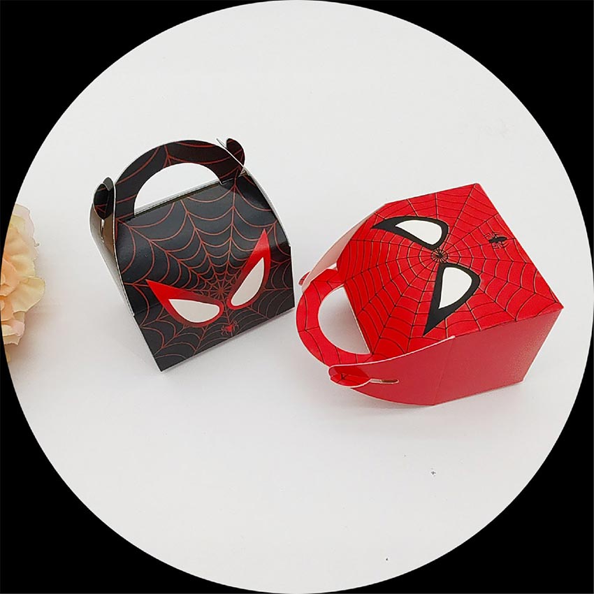 (isi 20Pcs) Snack Box karakter Super Hero Spiderman Untuk Dekorasi Kue Ulang Tahun Anak / tas Ultah