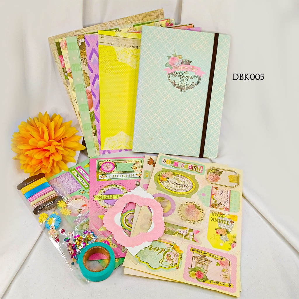 

Set Journaling Kit Lengkap Paper Scrapbook DBK005