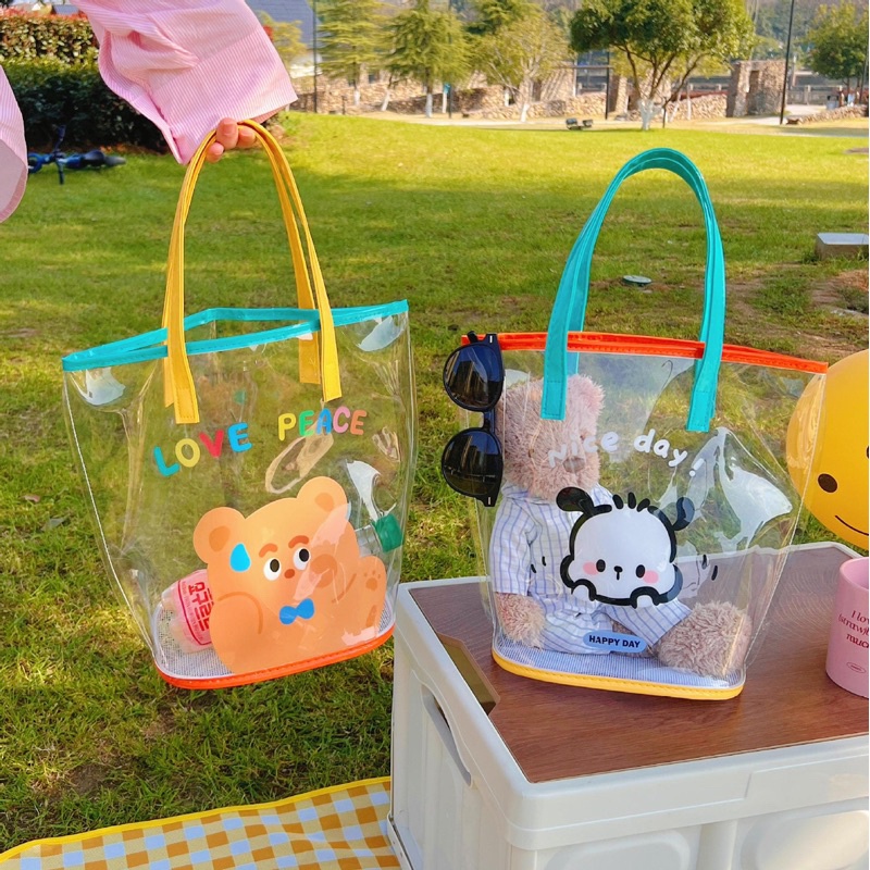 JOLINEOFFICIAL  | TAS JINJING TAHAN AIR / TAS TRANSPARAN KAPASITAS BESAR / JELLY TAS ANTI AIR / TAS 