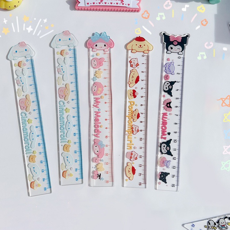 

【COD】Penggaris Sanrio Kreatif Lucu Penggaris Kartun Kartun Dua Lapis Penggaris Transparan Penggaris Siswa Alat Tulis-G