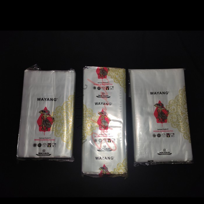 Plastik PP Wayang Bening - Plastik Laundry Ukuran 23x40/25x45/28x45