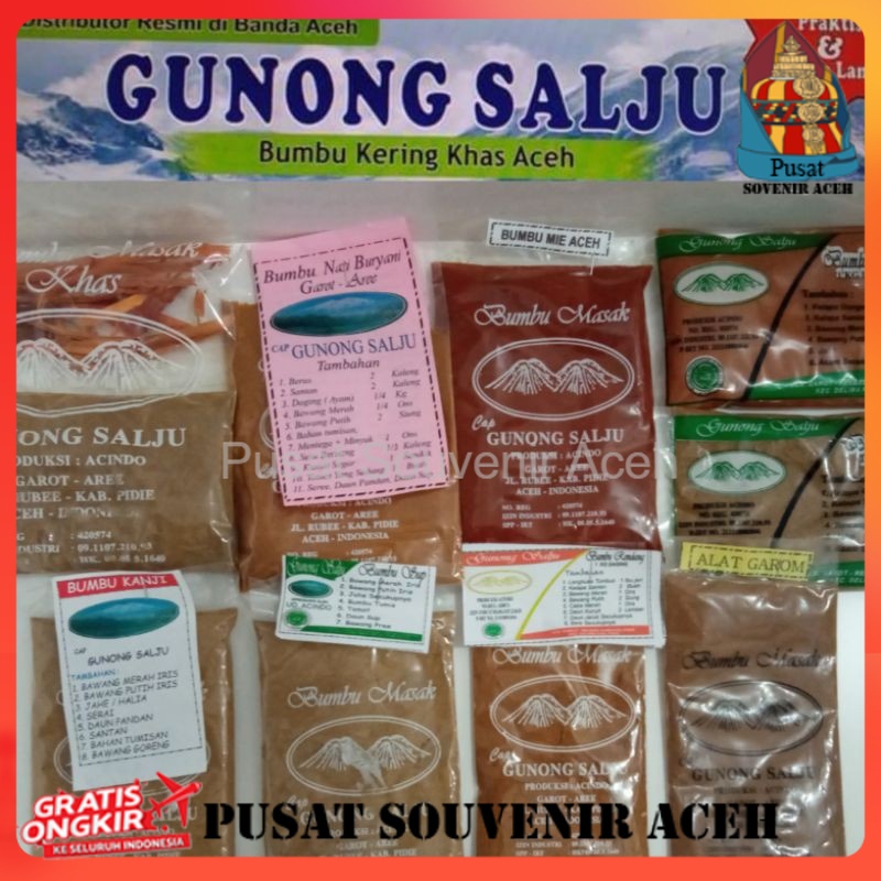 

Bumbu Masak Aceh Gunong Salju, Kari, Msk Putih, Rendang, Mie Aceh, Briyani, Sop, Kanji,Garom,Bandrek