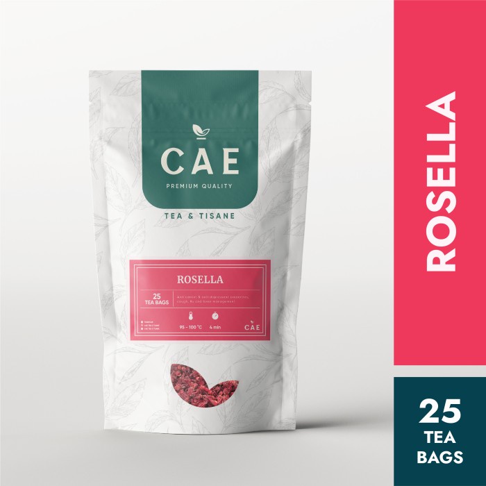 

ROSELLA 25 TEA BAGS Teh Bunga Hibiscus Red 100% Pure Organic Tisane