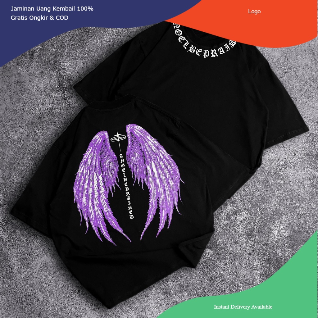 [Oversize] BAJU KAOS OVERSIZE / OVERSIZE T-SHIRT "sayap ungu" Promo Spesial Harga Promo