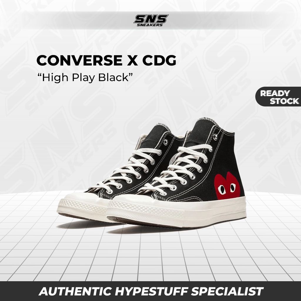 Converse x CDG Play High Black BNIB 100% Authentic Original