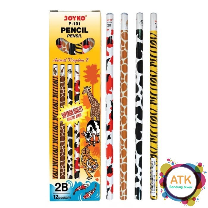 

Pencil / Pensil Joyko P-101 / 2B / Animal Kingdom - Lusinan (12 pcs) Terlaris