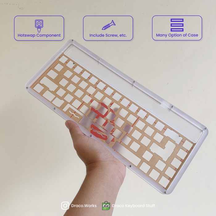 Case Acrylic Discipline 65 Mechanical Keyboard Akrilik Discipline65 - Caseless