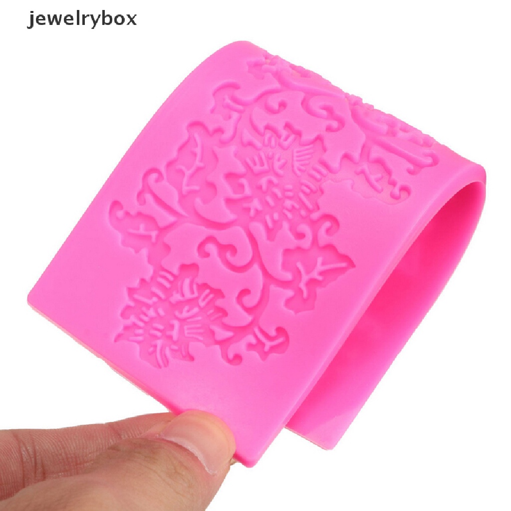 [jewelrybox] Bunga Daun Silikon Renda Cetakan Kue Fondant Decorag Baking Embosser Mold DIY Butik