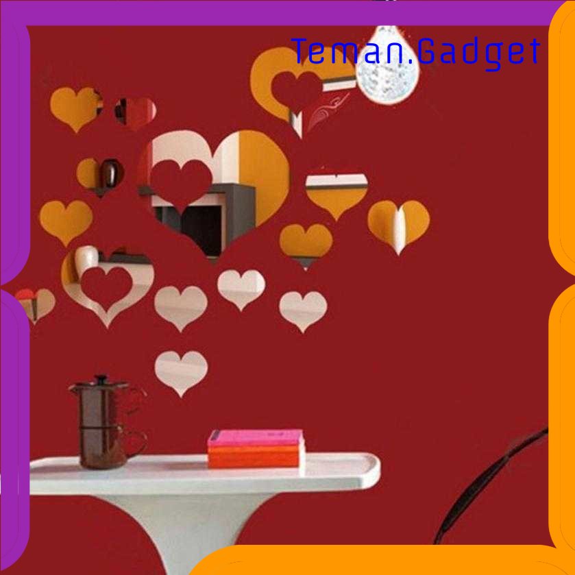 TG -  ART SOLEDI Sticker Dekorasi Dinding Love Mirror Acrylic 16 PCS - SL08