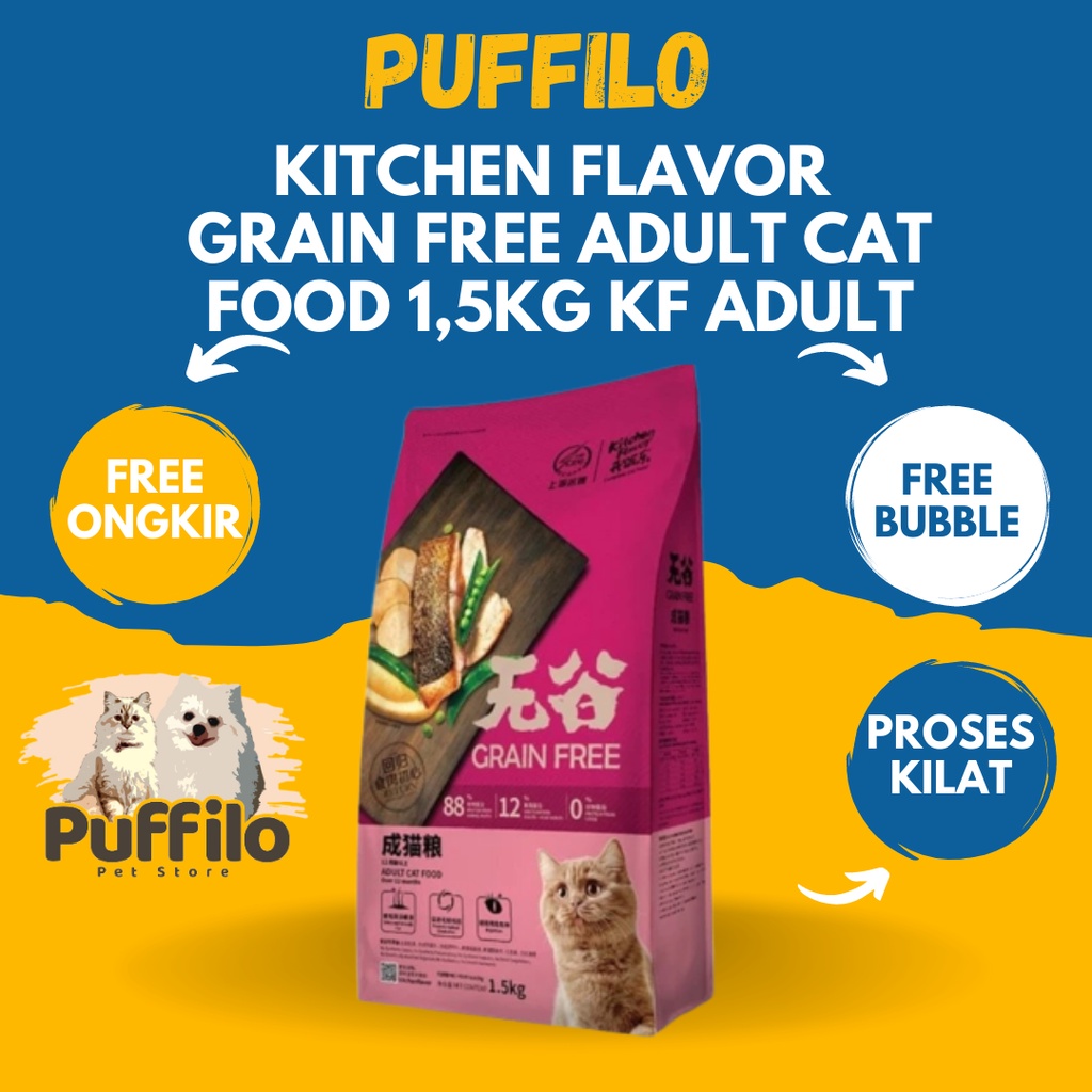 Kitchen Flavor Grain Free Adult Cat Food 1.5kg KF Adult