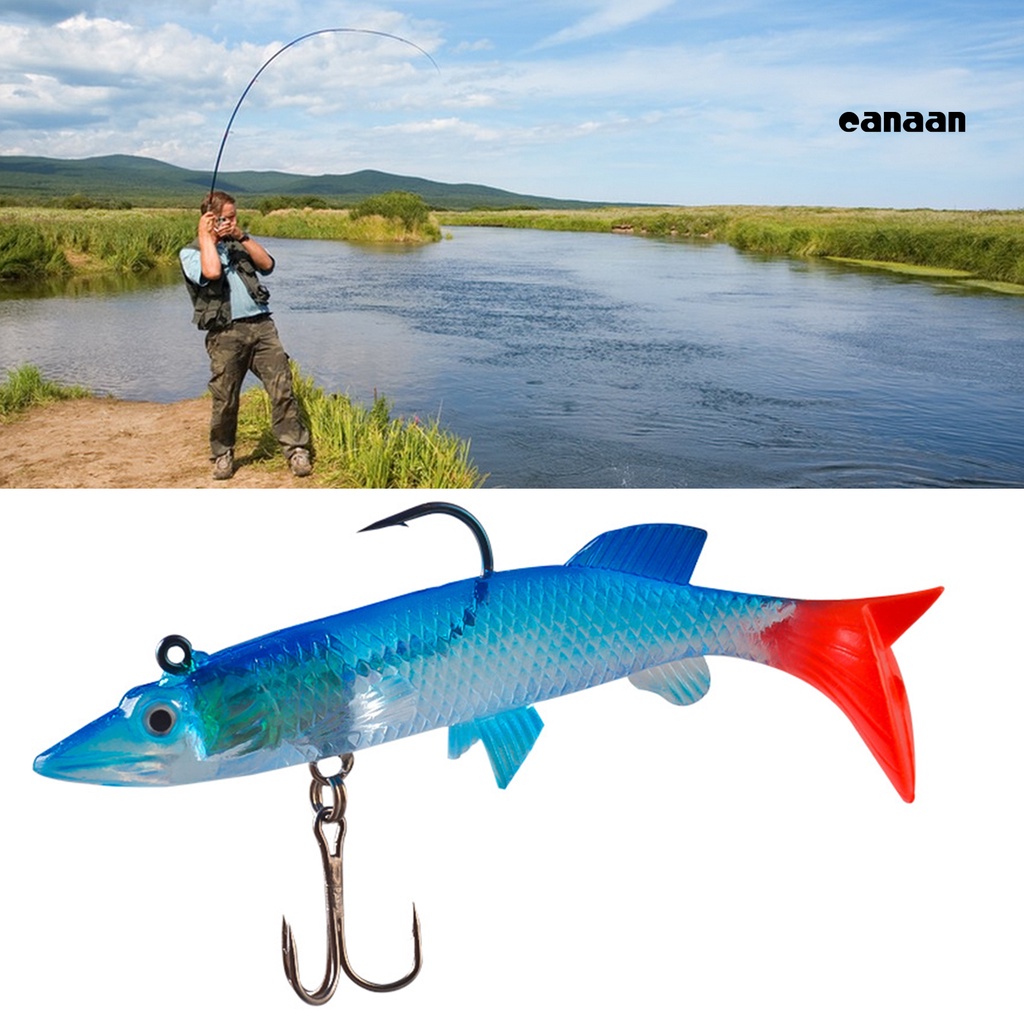 Cnn-9.5cm Umpan Lure 3D Simulasi Fisheye Treble Hook Simulasi Realistis Angling T-tail Treble Hook Bionic Umpan Luar Ruangan Memancing