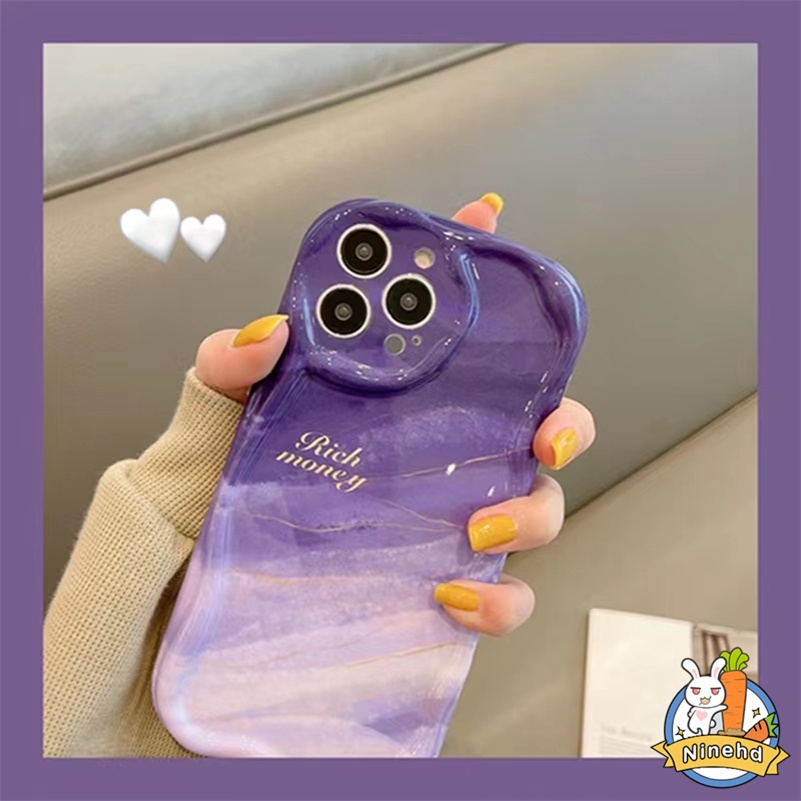 IPHONE Casing Kompatibel Untuk Iphone14 13 12 11 Pro Max X Xr Xs Max8 7 6 6s Plus SE 2020 Lensa Penuh Anti Drop Phone Case Premium Ungu Halo Dyed Soft Case Pelindung Cover