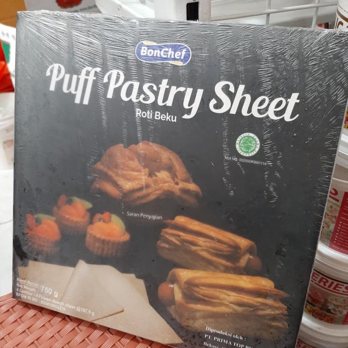 

BONCHEF PUFF PASTRY SHEET 750GR ISI 4 LEMBAR KHUSUS OJOL