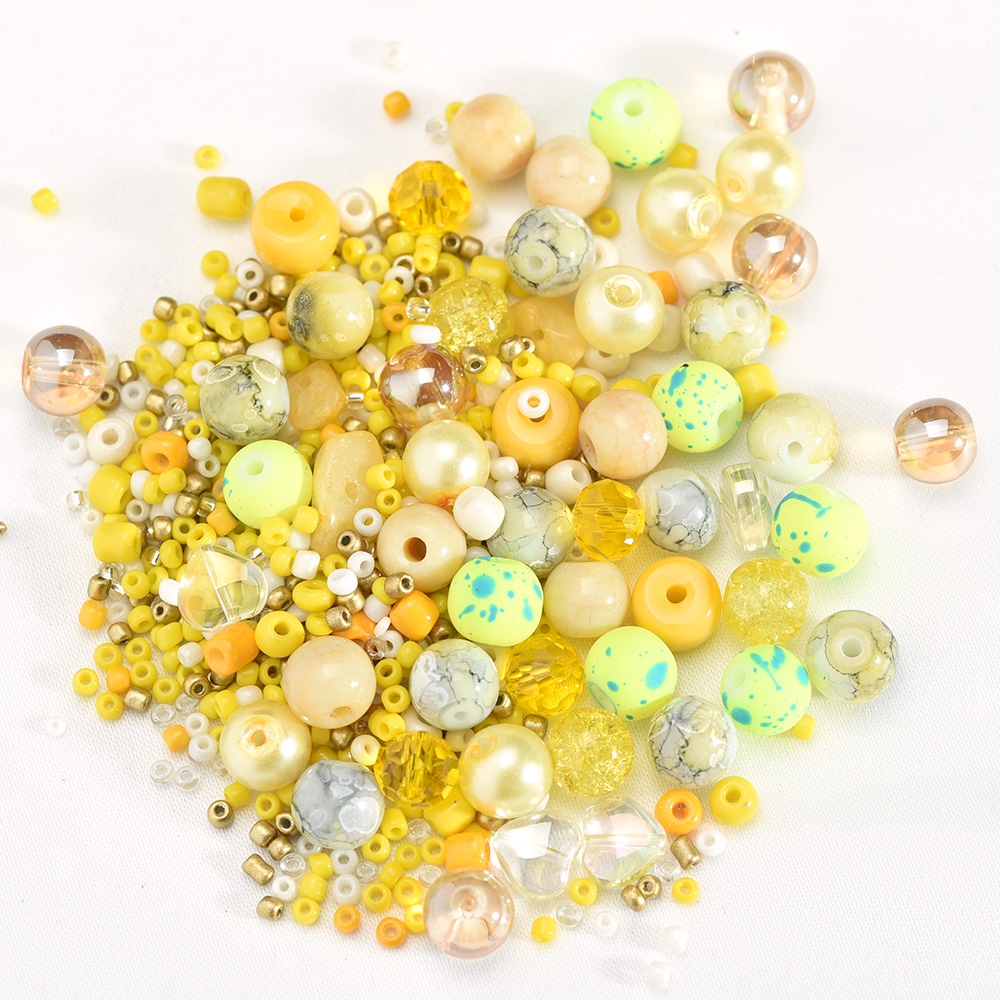 [HOT Sale] Warna Campur Ukuran Spacer Halus Bentuk Longgar 50Pcs Temuan Membuat Perhiasan Dan Kerajinan Aksesoris Perhiasan Austria Manik-Manik Biji Kaca Bulat Handmade DIY