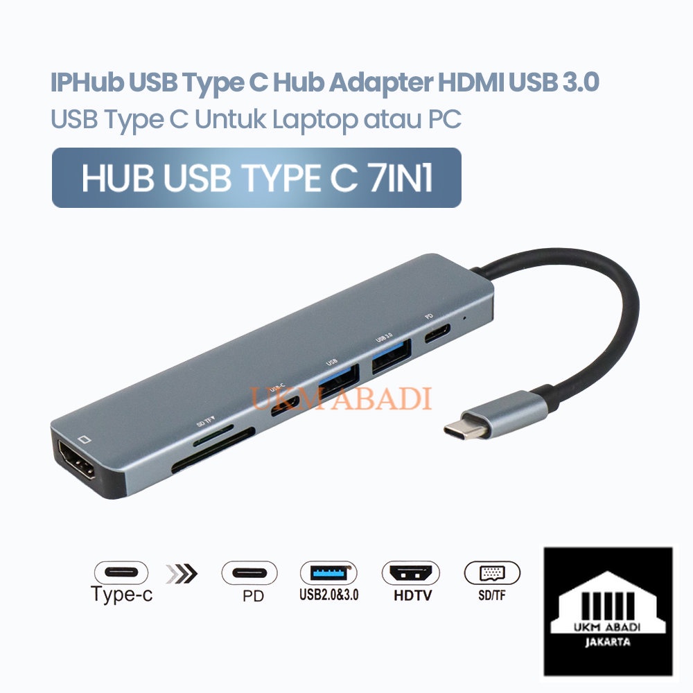 Kabel IP Hub USB Type C Hub Adapter HDMI USB 3.0 USB Type C Card Reader YG 2121