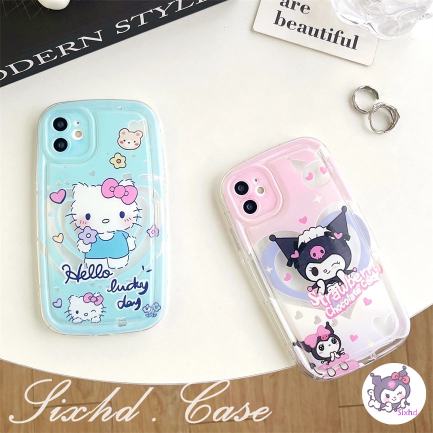 Untuk Redmi 12 12C 10C 11A 10A 9C 9T 9A A2 A1 Note 12 11 11s 10s 9s 10Pro Xiaomi 11 Lite Poco M3 X3Pro NFC Mode Baru Kartun Hello Cat Pasangan AirBag Case Lembut Shockproof TPU Cover Pelindung