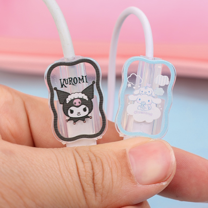 [Harga Grosir] [Unggulan] 1pc Portabel TPU Klip Holder Kabel Data Head Winder Sleeve Compact Charging Cable Cover Data Line Pelindung Case Kompatibel Dengan Iphone