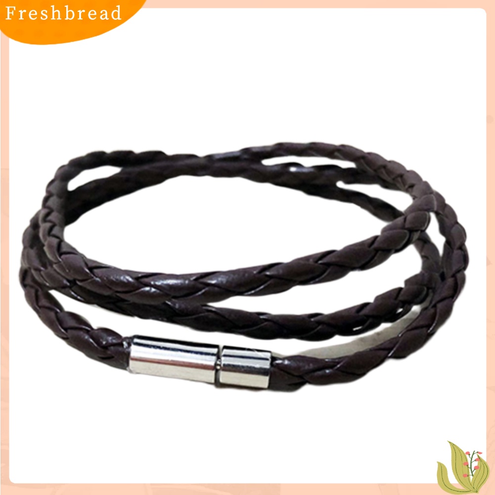 &lt; Freshbread &gt; Fashion Unisex Dikepang Tali Kulit ic Gesper Gelang Gelang Perhiasan