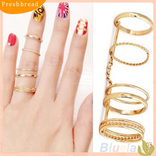 &lt; Freshbread &gt; 1Pc Fashion Knuckle Midi Finger Tip Cincin Wanita Rantai Polos Punk Pesta Perhiasan