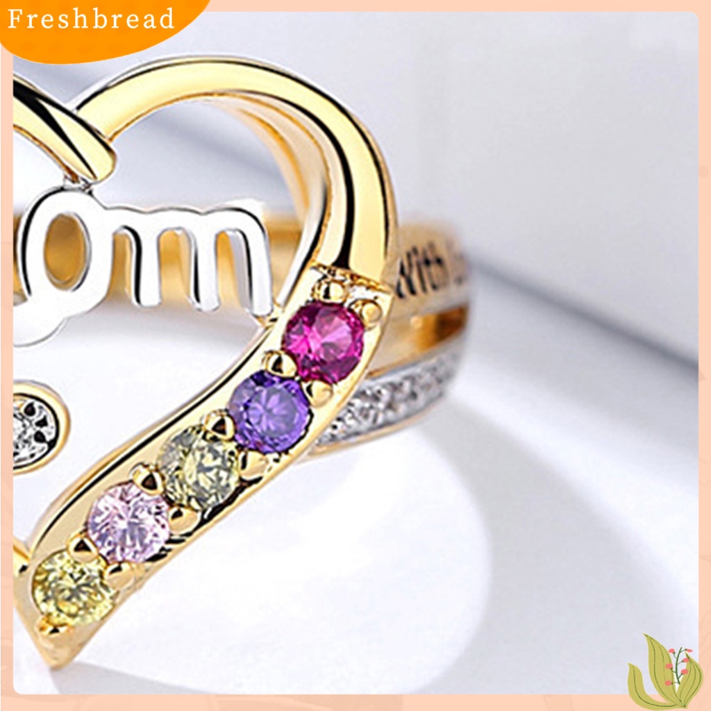 &lt; Freshbread &gt; Cincin Jari Berlian Imitasi Emerald Pengerjaan Halus Shiny Knuckle Ring Untuk Ibu