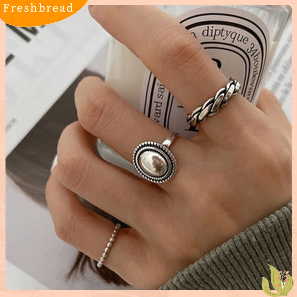 &lt; Freshbread &gt; Adjustable Indah Pernikahan Band Tahan Aus Antik Memutar Pembukaan Cincin Pesona Perhiasan