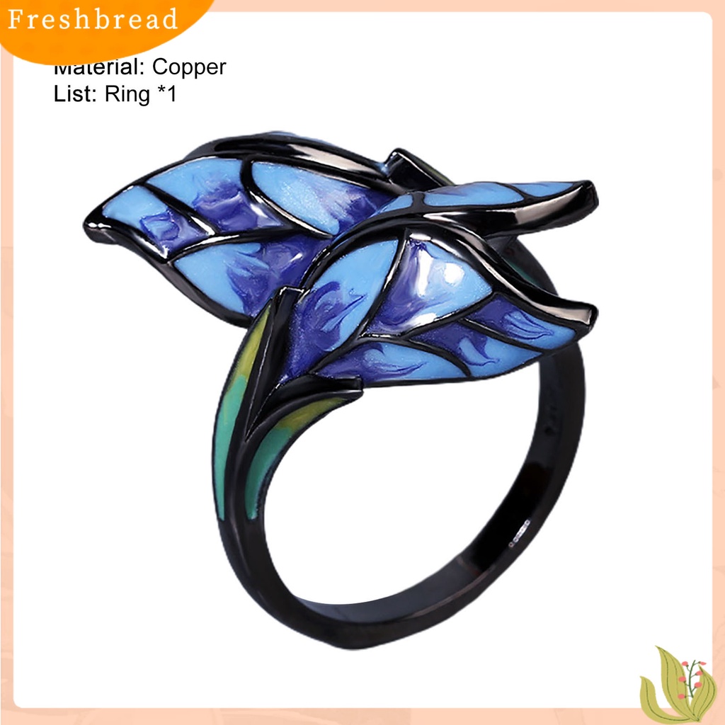 &lt; Freshbread &gt; Dekoratif Good-Looking Female Cincin Hadiah Elegan Warna Campur Kupu-Kupu Cincin Perhiasan Alat Ekstra