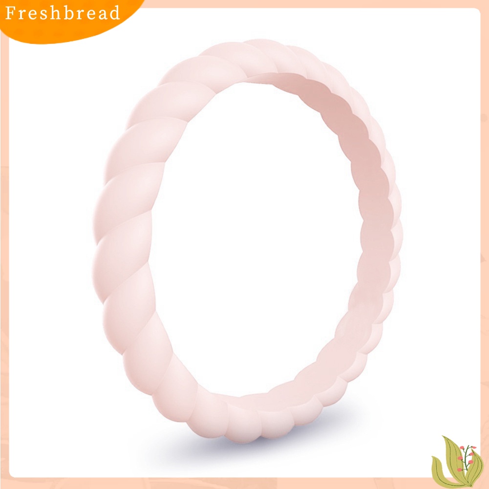 &lt; Freshbread &gt; 1Pc Fashion Hadiah Unisex Olahraga Kebugaran Gym Fleksibel Silikon Twist Ring Band