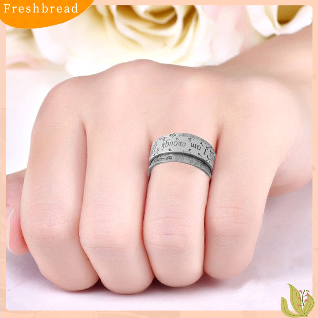 &lt; Freshbread &gt; Wanita Cincin Dandelion Huruf Vintage Electroplating Fashion Penampilan Jari Cincin Perhiasan Hadiah