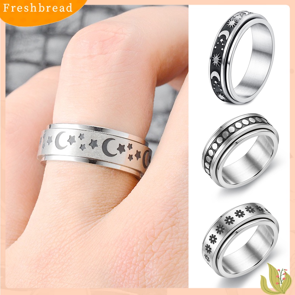 &lt; Freshbread &gt; Pria Cincin Jari Indah Hip-hop Gaya Rotatable Portable Knuckle Ring Untuk Pesta