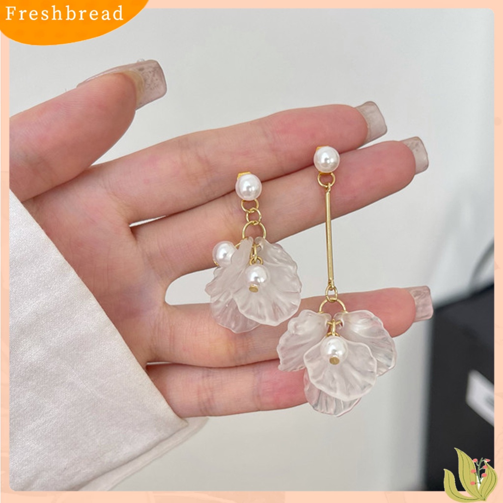 &lt; Freshbread &gt; 1pasang Anting Elegan Semua Pertandingan Pengerjaan Halus Shiny Eye-catching Dress Up Bentuk Bunga Aksesoris Fashion Canggih Untuk Kehidupan Sehari-Hari