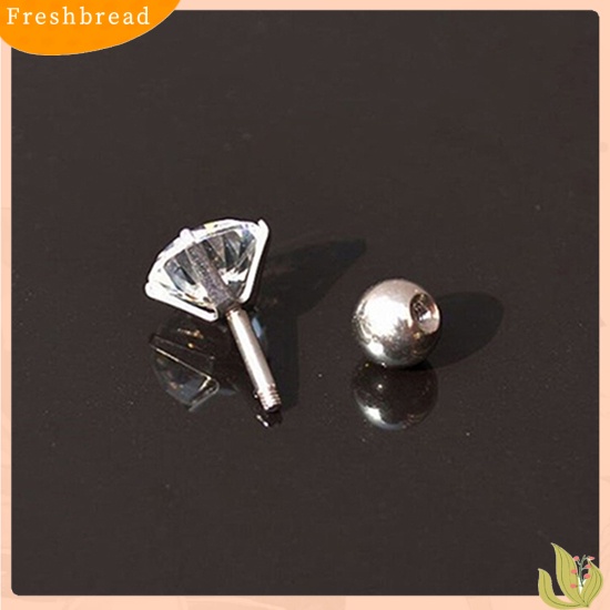 &lt; Freshbread &gt; Pria Wanita Berlian Imitasi Tulang Rawan Tragus Bar Helix Telinga Atas Anting Stud Perhiasan