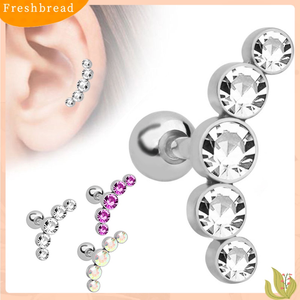 &lt; Freshbread &gt; 1Pc Wanita Stainless Steel Cartilage Helix Tragus Ear Stud Piercing Anting Hadiah