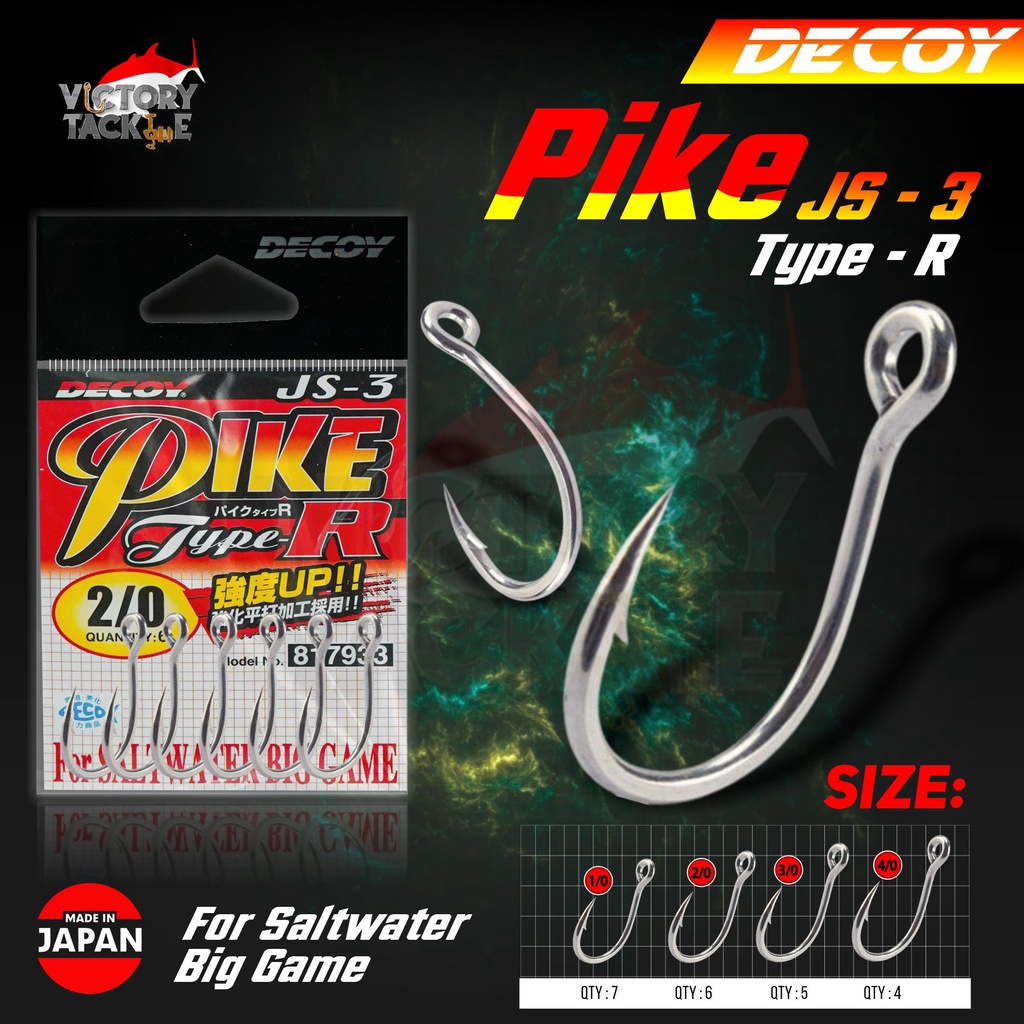 Kail Pancing Hook DECOY PIKE TYPE R JS-3 | DECOY JIGGING SINGLE HOOK