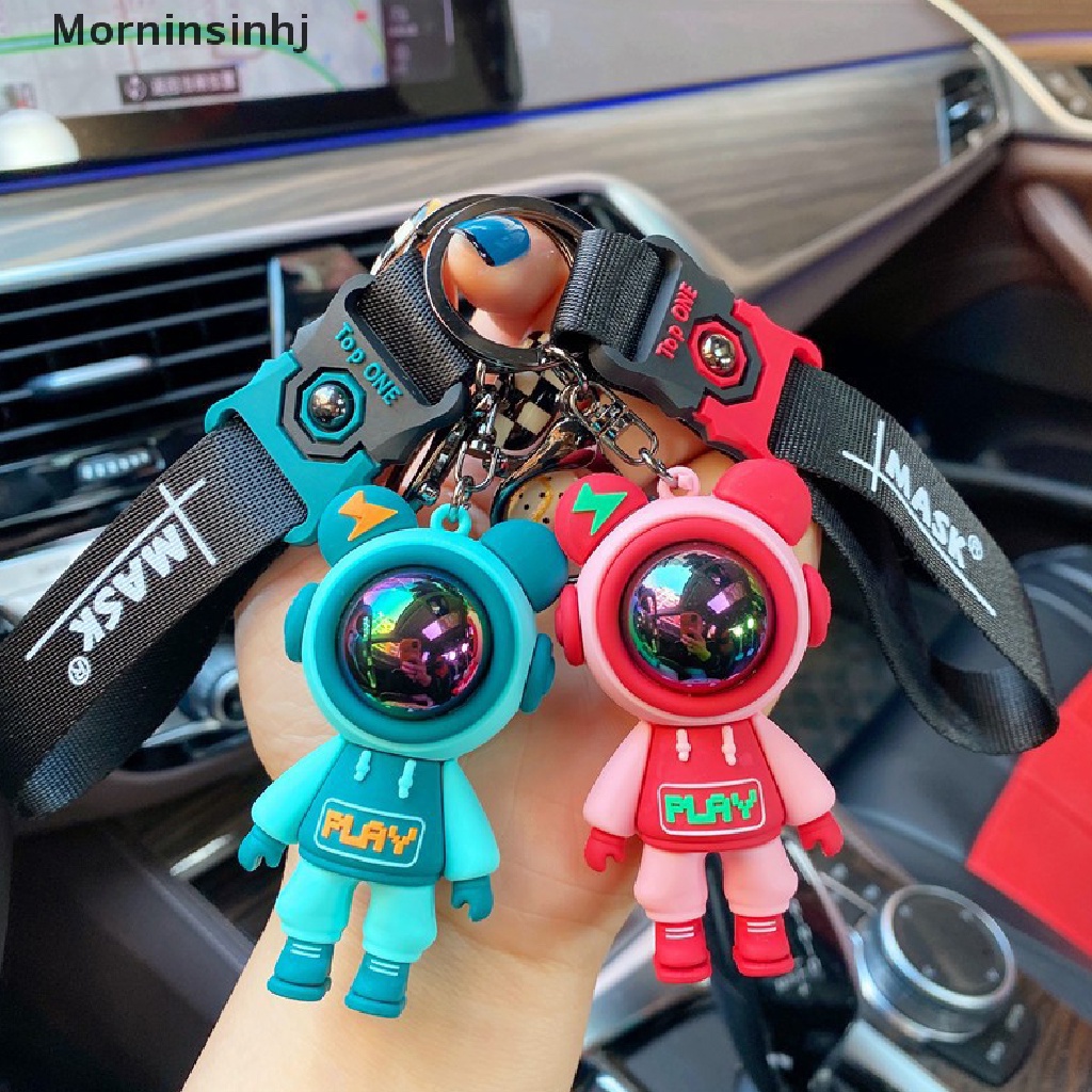 Mornin Kartun Beruang Petir Gantungan Kunci Boneka Beruang Astronot Lucu Keyring Bag Pendant Car Keyholder Bag Charm Aksesoris id