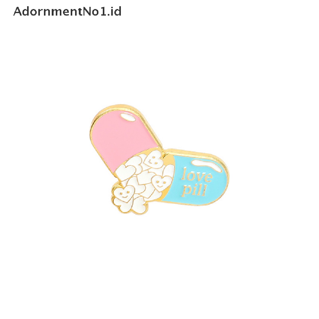 [AdornmentNo1] Kartun Perlengkapan Bros Kreatif Lucu Cinta Band-Aid Pil Botol Obat Enamel Pin Kerah Lencana Ransel Baju Kartun Perhiasan Hadiah [ID]